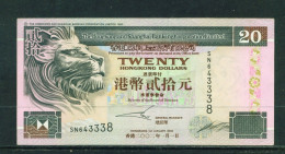 HONG KONG - 2002 HSBC $20 Circulated Banknote - Hong Kong