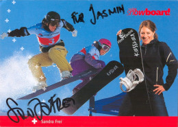 Autogramm AK Snowboarderin Sandra Frei Swissski 08-09 Schweiz Suisse Switzerland Svizzera Flims Imboden Graubünden - Sports D'hiver