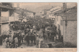 VEGADEO-ASTURIAS-OVIEDO-SPAGNA-PLAZA Y FERIA DE PIANTON-  23-4-1927 - Asturias (Oviedo)