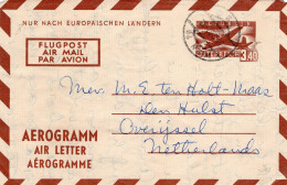 Austria Aerogramme Stationery To The Netherlands 1962 Used - Enveloppes