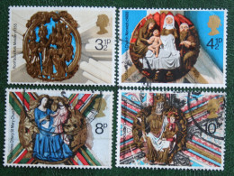 Natale Weihnachten Xmas Noel Kerst (Mi 663-666) 1974 Used Gebruikt Oblitere ENGLAND GRANDE-BRETAGNE GB GREAT BRITAIN - Usati