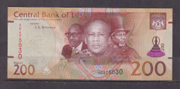 LESOTHO - 2021 200 Maloti UNC Banknote - Lesotho