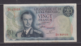 LUXEMBOURG - 1966 20 Francs Circulated Banknote - Luxembourg