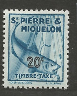 ST PIERRE ET MIQUELON TAXE N° 35 NEUF**  SANS CHARNIERE Ni Trace / Hingeless / MNH - Portomarken