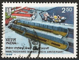 India 1986 - Mi 1049 - YT 864 ( Naval Dockyard, Bombay ) - Gebraucht