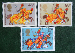 Great Britons Caparisoned Chargers (Mi 654-655 657) 1974 Used Gebruikt Oblitere ENGLAND GRANDE-BRETAGNE GB GREAT BRITAIN - Usati