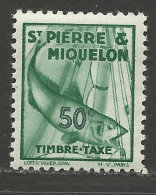 ST PIERRE ET MIQUELON TAXE N° 37 NEUF**  SANS CHARNIERE Ni Trace / Hingeless / MNH - Portomarken