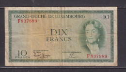 LUXEMBOURG - 1954 10 Francs Circulated Banknote - Luxemburgo