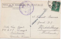 Cachet Armee Belge - Censuur Militaire - France Naar Middelburg ( NL ) -  La Normandie Pittoresque - - Brieven En Documenten