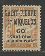 Saint Pierre Et Miquelon TAXE N° 17 NEUF* CHARNIERE / Hinge / MH - Impuestos