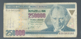 BILLET Turkey 250000 Liras 1970 - D20963202 - Laura13905 - Turquia