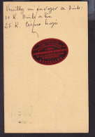 DDFF 543 - VIGNETTE Produits Chimiques Et Pharmaceutiques Vankerkhoven-Rombouts Sur Entier Lion Couché BRUXELLES 1891 - Postcards 1871-1909