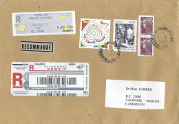 France 2011 Bourg En Bresse Marianne De Beaujard Marie Curie Nobel Maurizio Galante Registered Cover To Cameroun - 2008-2013 Marianna Di Beaujard