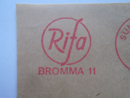 D200357 Red  Meter Stamp Cut- EMA - Freistempel  -1970  RIFA  Bromma 11  -Sweden  Sundbyberg -Electro - Machine Labels [ATM]