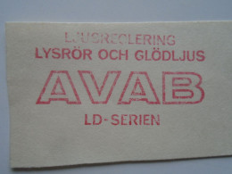 D200360  Red  Meter Stamp Cut- EMA - Freistempel  -1980  Göteborg    -Sweden    AVAB - Electro - Viñetas De Franqueo [ATM]