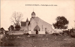 Lucenay-L'Evêque Vieille Eglise Du XIIème Siècle Petit Village Saône-et-Loire 71540 Dos Vert Cpa Non Ecrite Au Dos TB.E - Andere & Zonder Classificatie