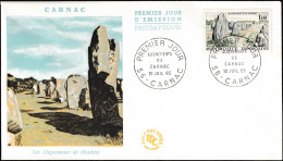 France 1965 Y&T 1440. FDC. Alignements De Carnac, Mégalithes, Dolmens Et Menhirs - Préhistoire