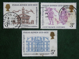 INIGO JONES (Mi 628-630) 1973 Used Gebruikt Oblitere ENGLAND GRANDE-BRETAGNE GB GREAT BRITAIN - Usati