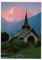 CPM - CHAMONIX-MONT-BLANC (Haute Savoie) - La Chapelle Des Praz - Coucher De Soleil Sur L'Aiguille Du Dru - Chamonix-Mont-Blanc