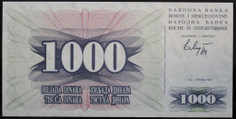 Bosnie-Herzégovine - 1000 Dinara - 1992 - PICK 15a - NEUF - Bosnia Erzegovina