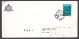 San Marino 1986 - 3rd World Table Tennis Championship, Letter With Spec. Cancelation Travel To Bulgaria - Tischtennis