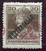 DEBRECEN 1919 20f Karl Köztarsasag With Red Overprint LHM / *   Michel 58a - Debreczen