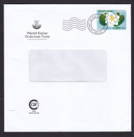 Netherlands: Cover, 1 Cinderella Stamp, Postage Paid TNT Post, Water Lily Flower (minor Crease) - Brieven En Documenten