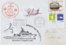 15873  BSAOM  CHAMPLAIN à JUAN DE NOVA - ILES EPARSES. - 18/02/2023 - Cartas & Documentos