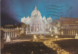 U5008 Roma - Piazza E Basilica San Pietro - Fontana - Notturno Notte Nuit Night Nacht Noche / Viaggiata 1988 - San Pietro