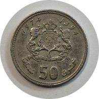 Monnaie Maroc - 1974 - 50 Santimat Hassan II 2e Effigie - Maroc