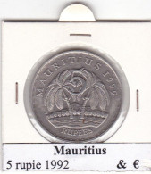 MAURITIUS   5 RUPIE  ANNO 1992 COME DA FOTO - Maurice