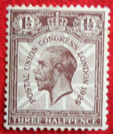 1 1/2 P UPU Congress (Mi 172 Yv 181) 1929 Ongebruikt MH ENGLAND GRANDE-BRETAGNE GB GREAT BRITAIN - Unused Stamps