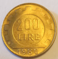 1980 - Italia 200 Lire   ------- - 200 Liras
