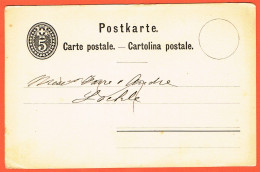 SUISSE . CARTE POSTALE 1889 . LOCHLE . Pour . ST GALLE . - Entiers Postaux