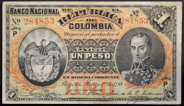 Colombie - 1 Peso - 1888 - PICK 214 - TTB - Colombia