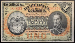 Colombie - 1 Peso - 1888 - PICK 214 - TTB - Kolumbien