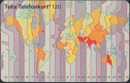 Schweden Chip 063  Zeitzonen - Time Zones (60114/004) Red BN C46145076 - Schweden