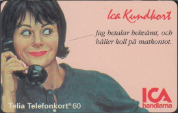 Schweden Chip 065  ICA Member Card - Woman (60112/007) Red BN C45144884 - Schweden