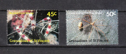 Grenadine St. Vincent  -  1987. Gamberetto Corallo E Granchio Freccia. MNH - Crustacés
