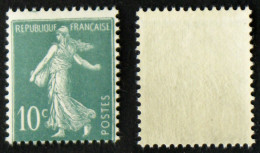 N° 188B 10c Vert Semeuse Camée Chiffres Maigres Neuf N** TB Cote 60€ - 1906-38 Säerin, Untergrund Glatt