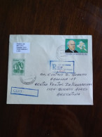 3 Reg Letter Cuba Argentina.flag.dress.1892 Colon.stamp.sarmiento.orchid.yv2960.3061.3059.e14 Reg Post Conmem 3+ Pieces. - Cartas & Documentos