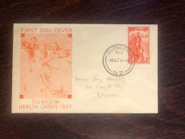 NEW ZEALAND FDC TRAVELLED COVER LETTER  1937 YEAR HEALTH MEDICINE - Lettres & Documents