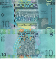 SAMOA  10 Tala  P39a   (2008)    " Rugby Team   At Front +  Children \t Back"   UNC - Samoa