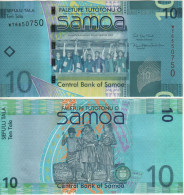 SAMOA  10 Tala  P39b   (2017)    " Rugby Team   At Front +  Children \t Back"   UNC - Samoa