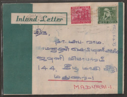 India 1973 Refuge Relief Stamp With Private Inland Cover WITH Machine  Cancellation ((A7) - Briefe U. Dokumente