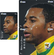 F13006 China Phone Cards Football FIFA World Cup 2010 Robson De Souza 35pcs - Sport