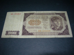 Poland  500 Zlotych 1948. - Pologne