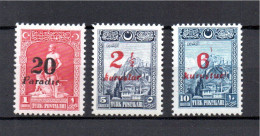 Turkey 1935 Set Overprinted Stamps (Michel 882/84) MLH - Unused Stamps