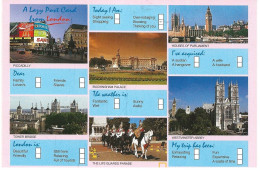 Postcard  From Great Britain, London, Buckingham Palace , Tower, Westminster Abbey, - Buckingham Palace