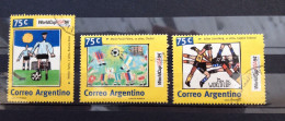 Argentine - 1994 - World Cup USA - 3 Timbres Oblitérés - Gebruikt